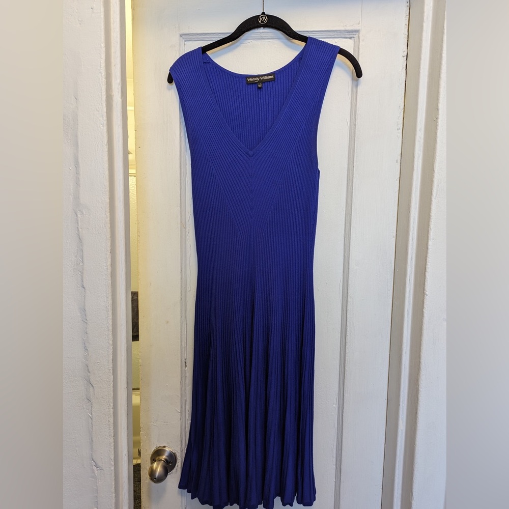 Royal blue midi dress